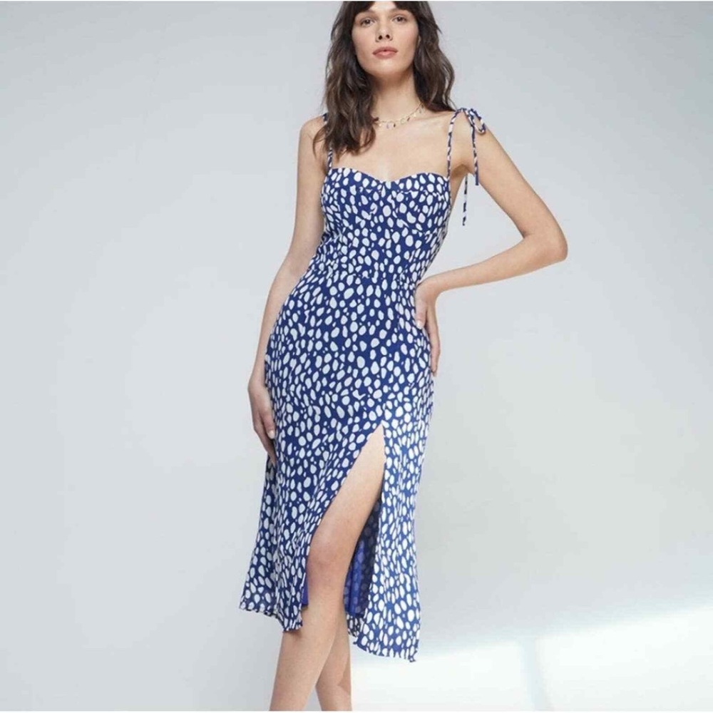 Abstract Navy Dress